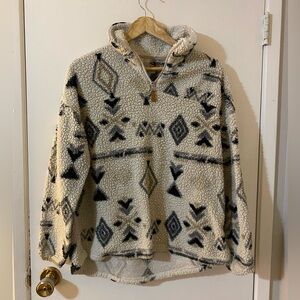 Aztec Print Sherpa 1/4 Zip